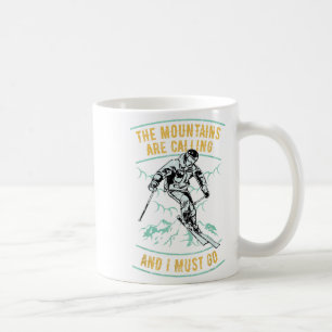 Mug Chemise De Ski vintage - Les Montagnes Appelent Sk