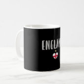 Mug Chemise de supporter de football d'Angleterre Drap (Devant gauche)