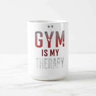 Mug Chemise de thérapie de salle de sport, Tee de moti
