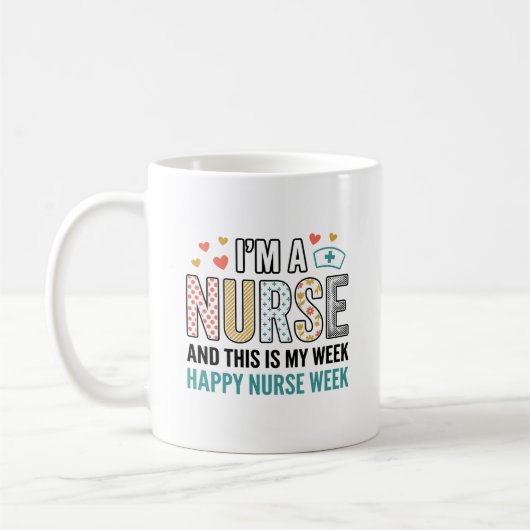 Mug Chemise de typographie d'appréciation de la semain (Gauche)