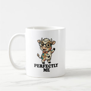Mug Chemise de vache mignonne avec des lunettes Vibes