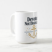 Mug Chemise Dévouée Pas Distraite | Foi & Discipline (Devant gauche)