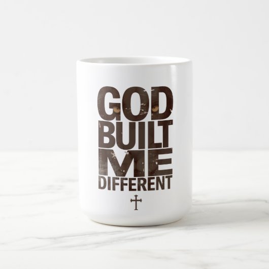 Mug Chemise Dieu m'a construit différemment, mode de r (Centre)