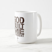 Mug Chemise Dieu m'a construit différemment, mode de r (Devant droit)