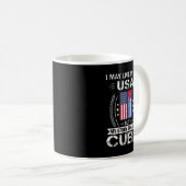 Mug Chemise Drapeau Cubain Américain Mon Histoire A Co (Devant droit)