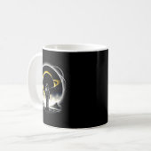 Mug Chemise drôle Astronaute Espace Éclipse Planète Sc (Devant gauche)