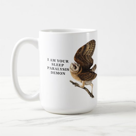 Mug Chemise drôle de chouette effraie (Gauche)
