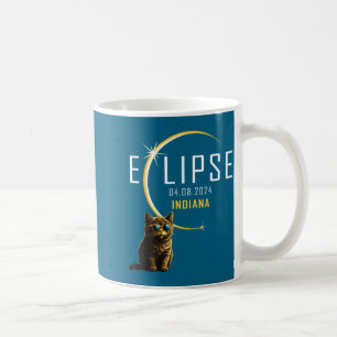 Mug Chemise drôle Indiana Éclipse solaire totale Chat