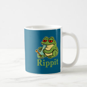 Mug Chemise drôle Rippit Stoner Grenouille Fumant Ston