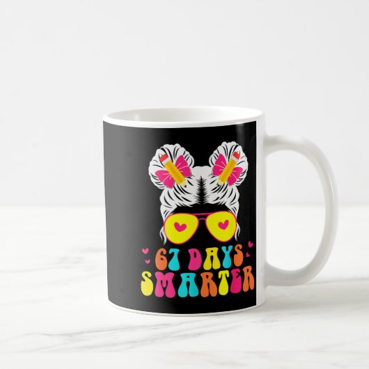 Mug Chemise du 67e jour d'école 67 jour plus intellige (Droite)