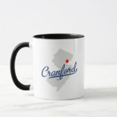 Mug Chemise du New Jersey NJ de Cranford (Gauche)