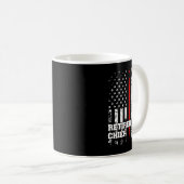 Mug Chemise en chef pompier retraitée Rang pompier Ret (Devant droit)