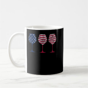 Mug Chemise en Vin Patriotique Drôle 4 juillet Tshir