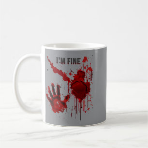 Mug Chemise ensanglantée d'horreur pour homme, ça va