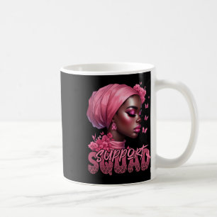Mug Chemise femme noire cancer Équipe de soutien femme