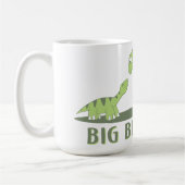 Mug Chemise fraîche de frère - thème de dinosaure (Gauche)