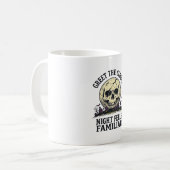 Mug Chemise graphique de crâne de lune effrayant Hallo (Devant gauche)