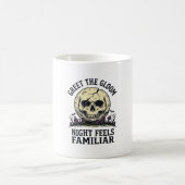 Mug Chemise graphique de crâne de lune effrayant Hallo (Centre)