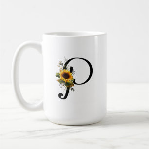 Mug Chemise graphique lettre P tournesol pour femmes m