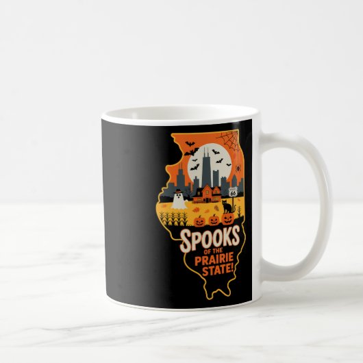 Mug Chemise Halloween de l'Illinois Éffrayante Pride P (Droite)