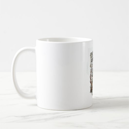 Mug Chemise Halloween précoce Design de maison hantée (Gauche)