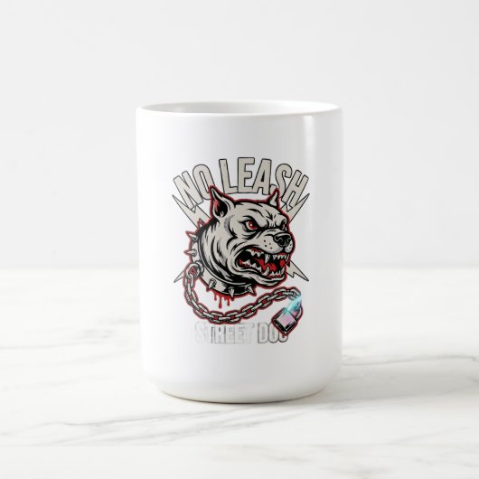 Mug Chemise manches longues Pitbull sans laisse (Centre)