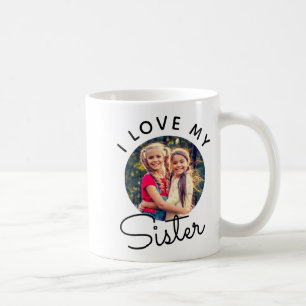 Mug Chemise personnalisée avec photo J'aime ma sœur Fr