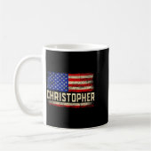 Mug Chemise prénom Christopher Christopher Nom Amer (Gauche)