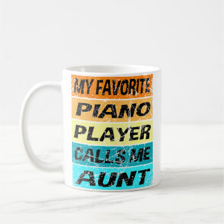 Mug Chemise Rétro Piano Ma Tante Préférée M'appelle Pi