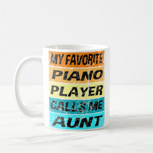 Mug Chemise Rétro Piano Ma Tante Préférée M'appelle Ta