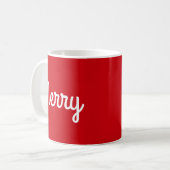Mug Chemise rouge joyeuse Simple Moderne Rétro Minimal (Devant gauche)