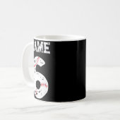 Mug Chemise T Baseball Équipe De Baseball 6 Numérotée (Devant gauche)