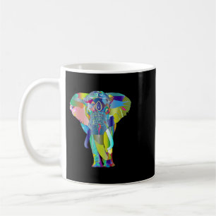 Mug Chemise T Psychadélique Eléphant Multicolore