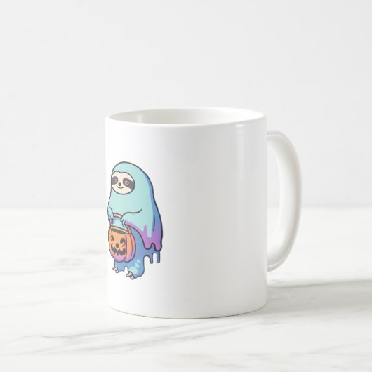 Mug Chemise T-Shirt de Sloth Ghost Halloween surdimens (Devant droit)