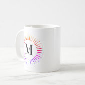 Mug Chemise Tie-Dye Arc-en-Ciel Monogramme (Devant gauche)