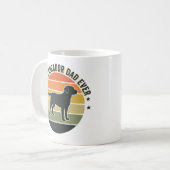 Mug Chemise vectorielle chien coucher de soleil Labrad (Devant gauche)