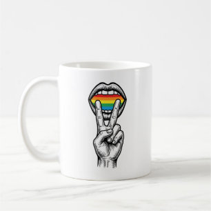 Mug Chemise vectorielle de fierté de la main de la pai