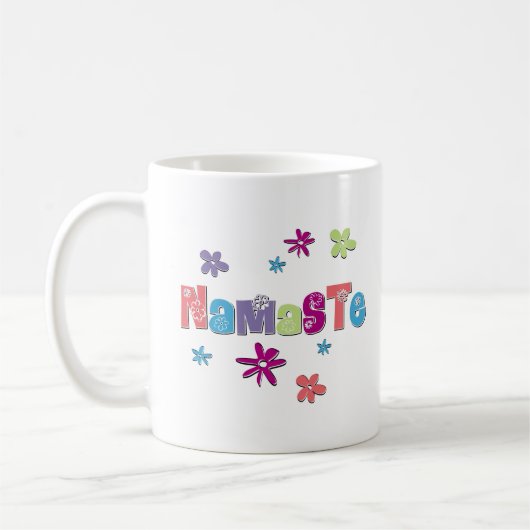 Mug Chemise Yoga Namaste Fleur (Gauche)