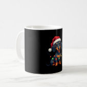 Mug Chemises de Noël de l'arbre de chiens de teckel Ca (Devant gauche)