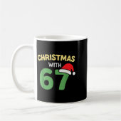 Mug Chemises de Noël drôles avec 67 mème blague tendan (Gauche)