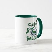 Mug Chemises de pêche de capture et de déverrouillage (Devant droit)