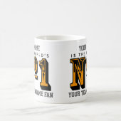 Mug Chemises orange ou or Numéro un ventilateur de foo (Centre)