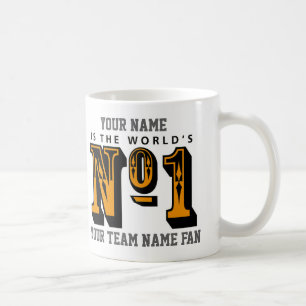 Mug Chemises orange ou or Numéro un ventilateur de foo