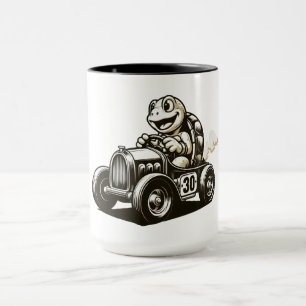 Mug Chemises Tri-Blend de tortue de dessin animé vinta