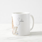 Mug Chemisier blond pêche Ordinateur (Devant droit)