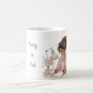 Mug Chemisier Rose Bureau Femme Noire