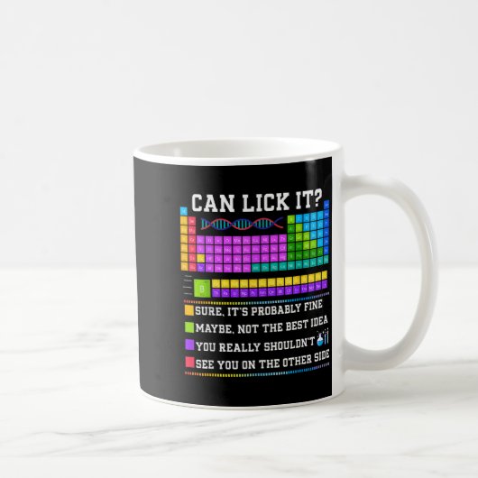Mug Chemistry Elements Teacher Can I Lick It Periodic  (Droite)