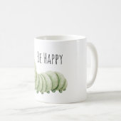 Mug Chenille Verte Sois Heureux (Devant droit)