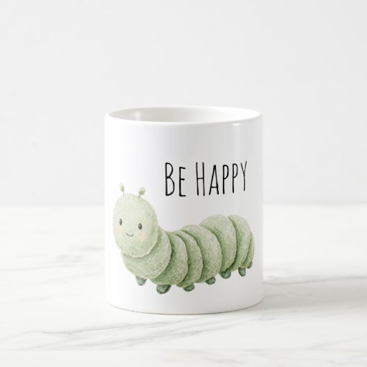 Mug Chenille Verte Sois Heureux (Centre)