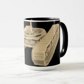 Mug chenilles de chenille de la grue et de la pelle du (Devant droit)